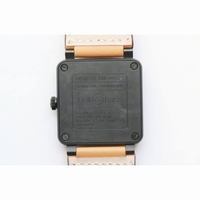 BR 03-92 42mm PVD Black Cream Hands Brown Leather MIYOTA 9015 