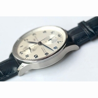 IWC Portuguese Chrono IW371446 Silver Dial Blue Marker Blue Leather ZF IWC79350 V3