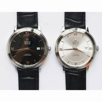 De Ville SS V2 1:1 Best Edition Black&Silver Dial Black Leather Miyota 9015 MKF