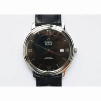 De Ville SS V2 1:1 Best Edition Black&Silver Dial Black Leather Miyota 9015 MKF