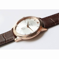 De Ville SS V2 1:1 Best Edition RG Silver Dial Black Leather Miyota 9015 MKF 