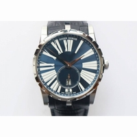 Excalibur Dbex0535 SS 1:1 Best Edition White&Blue Dial Leather Strap Asian RD830 RDF