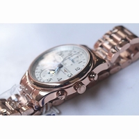 Master Moonphase Chronograph RG White Dial Bracelet YLF A7751 Free Leather Strap