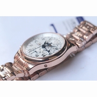 Master Moonphase Chronograph RG White Dial Bracelet YLF A7751 Free Leather Strap