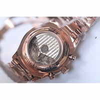 Master Moonphase Chronograph RG White Dial Bracelet YLF A7751 Free Leather Strap