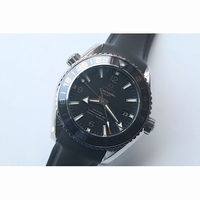 Omega Seamaster Planet Ocean GMT 600M Silver & Orange Number Black Dial Rubber BP A8605