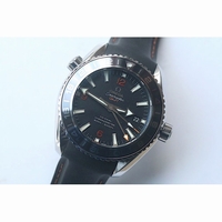 Omega Seamaster Planet Ocean GMT 600M Silver & Orange Number Black Dial Rubber BP A8605