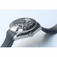 Omega Seamaster Planet Ocean GMT 600M Silver & Orange Number Black Dial Rubber BP A8605