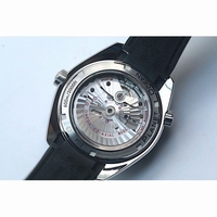 Omega Seamaster Planet Ocean GMT 600M Silver & Orange Number Black Dial Rubber BP A8605