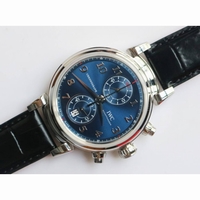 Da Vinci IW393402 SS 1:1 Best Edition Blue Dial SS A2892 Leather Strap  ZF