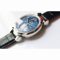 Da Vinci IW393402 SS 1:1 Best Edition Blue Dial SS A2892 Leather Strap  ZF