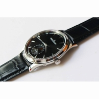 Master Ultra Thin Moon SS 1:1 Best Edition Black Dial Leather Strap A925 ZF