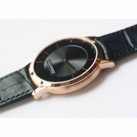 Jules Audemars Extra-Thin RG Leather Strap Black Dial Miyota 9015 