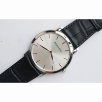 Jules Audemars Extra-Thin SS Leather Strap Silver Dial Miyota 9015