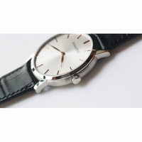 Jules Audemars Extra-Thin SS Leather Strap Silver Dial Miyota 9015