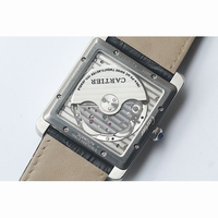Tank MC Black & White Textured Dial Black Leather JF A23J