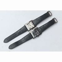 Tank MC Black & White Textured Dial Black Leather JF A23J