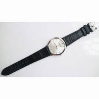 Jules Audemars Extra-Thin SS Leather Strap Silver Dial Miyota 9015