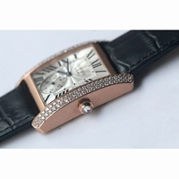 Tank MC RG White Textured Dial Leather JF A23J