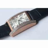 Tank MC RG White Textured Dial Leather JF A23J