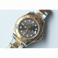 Rolex YachtMaster 116622 18K Rose Gold Wrapped Two Tone Grey Dial Bracelet BP SW