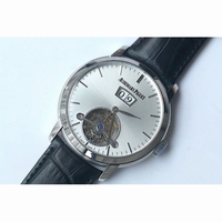 AP Jules Tourbillon Big Date Silver & Black Dial Leather