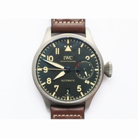 Big Pilot IW501004 TI 1:1 Best Edition Black Dial Leather Strap A52110 ZF 