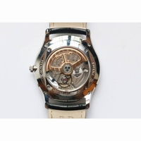 Master Ultra Thin Moon SS 1:1 Best Edition Silver Dial Leather Strap A925 ZF 