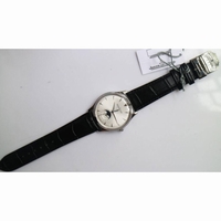 Master Ultra Thin Moon SS 1:1 Best Edition Silver Dial Leather Strap A925 ZF 