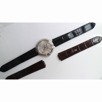 Ballon Bleu T Diamond SS Full Paved Diamonds Dial Black Croco Strap Miyota 9015Free Brown Leather