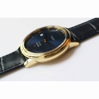 De Ville SS V2 1:1 Best Edition YG Blue Dial Black Leather Miyota 9015 MKF 