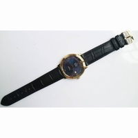De Ville SS V2 1:1 Best Edition YG Blue Dial Black Leather Miyota 9015 MKF 