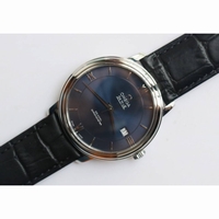 De Ville SS V2 1:1 Best Edition Blue Dial Black Leather Miyota 9015 MKF 