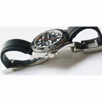 Yacht-Master 116655 SS 1:1 Best Edition Black Ceramic Bezel Oysterflex Rubber Strap SH3135 ARF