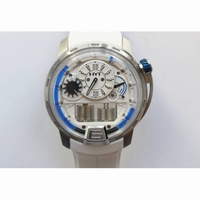 HYT SS CYF white dial blue Crown White Rubber Strap Asian movement HTY Cal.101