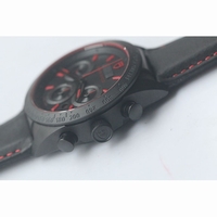 Tudor Black Shield FastRider Real Ceramic Black Dial Red Marks Leather ZF A7753