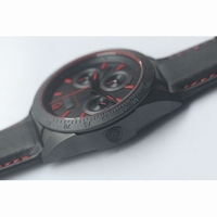 Tudor Black Shield FastRider Real Ceramic Black Dial Red Marks Leather ZF A7753