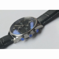 IWC Portuguese Chrono IW371447 Black Dial Silver Marker Black Leather ZF A79350 V3