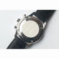 IWC Portuguese Chrono IW371447 Black Dial Silver Marker Black Leather ZF A79350 V3