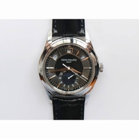 COMPLICATIONS SERIES Moonphase SS Black Dial Black Leather Strap Cal.324 KMF 