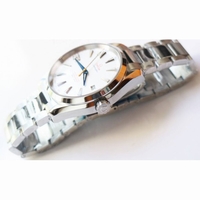 Aqua Terra 150M SS 1:1 Best Edition Deep Blue Hands White Textured Dial Bracelet VS8500 VSF 