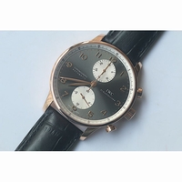 IWC Portuguese Chrono IW371433 RG Jacky Chen Grey Dial Leather ZF IWC79350