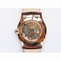 Master Ultra Thin Moon RG 1:1 Best Edition Ivory White Dial Brown Leather Strap A925  ZF 