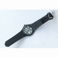 Classic Fusion Tourbillon 45mm DLC Skeleton Watch Blue Dial Gummy Leather CYF