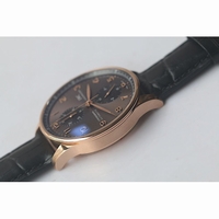 Portuguese IW371482 RG Gray Dial Leather A79350 ZF V3 Slim Movement