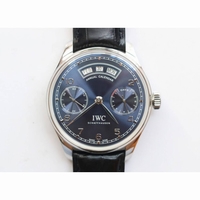 Portuguese Real PR Real Annual Calendar IW503502 1:1 Best Edition Blue Dial Leather Strap A52850 YLF 
