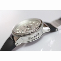 Marine Chrono Silver Dial Arabic Markers Rubber A7750