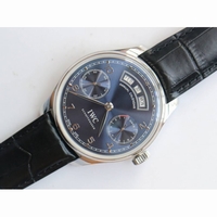 Portuguese Real PR Real Annual Calendar IW503502 1:1 Best Edition Blue Dial Leather Strap A52850 YLF 