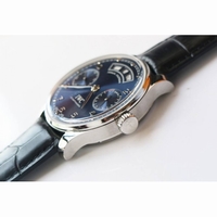 Portuguese Real PR Real Annual Calendar IW503502 1:1 Best Edition Blue Dial Leather Strap A52850 YLF 