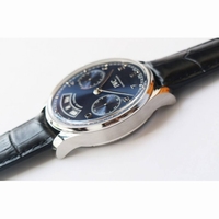 Portuguese Real PR Real Annual Calendar IW503502 1:1 Best Edition Blue Dial Leather Strap A52850 YLF 
